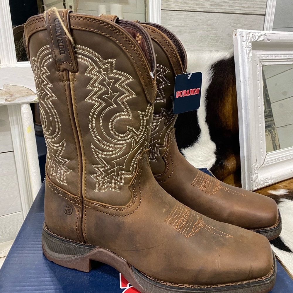 Durango Boot Kids Lil’ Rebel Leather Western Cowboy Boots Sz 7 or women Sz 9.5